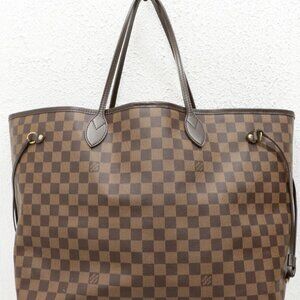 Louis Vuitton Damier Ebene Canvas Neverfull GM Tote Bag